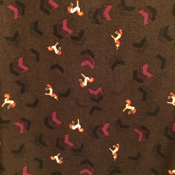 NWT OS LLR Brown Leggings w/Small Unicorns - Picture 2 of 5
